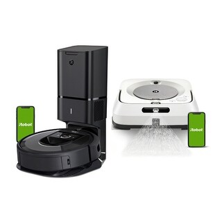 iRobot Roomba i7+ Wi-Fi Robot Vacuum with Braava Jet m6 Mop - Bed